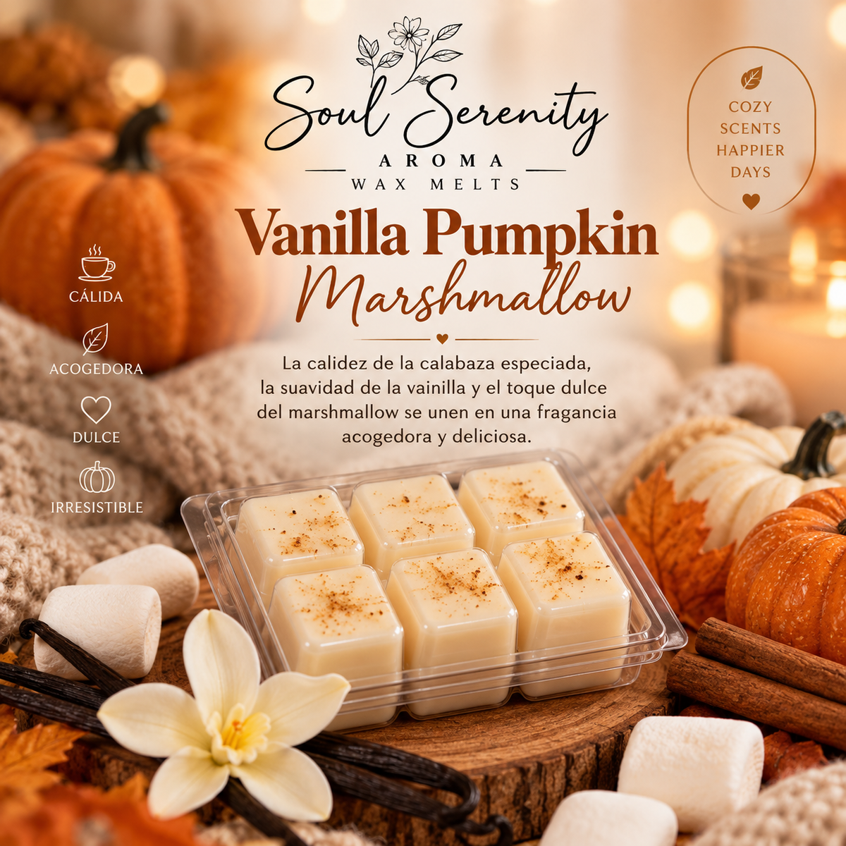 Wax Melts Aromaticos   Vanilla Pumpkin Marshmallow